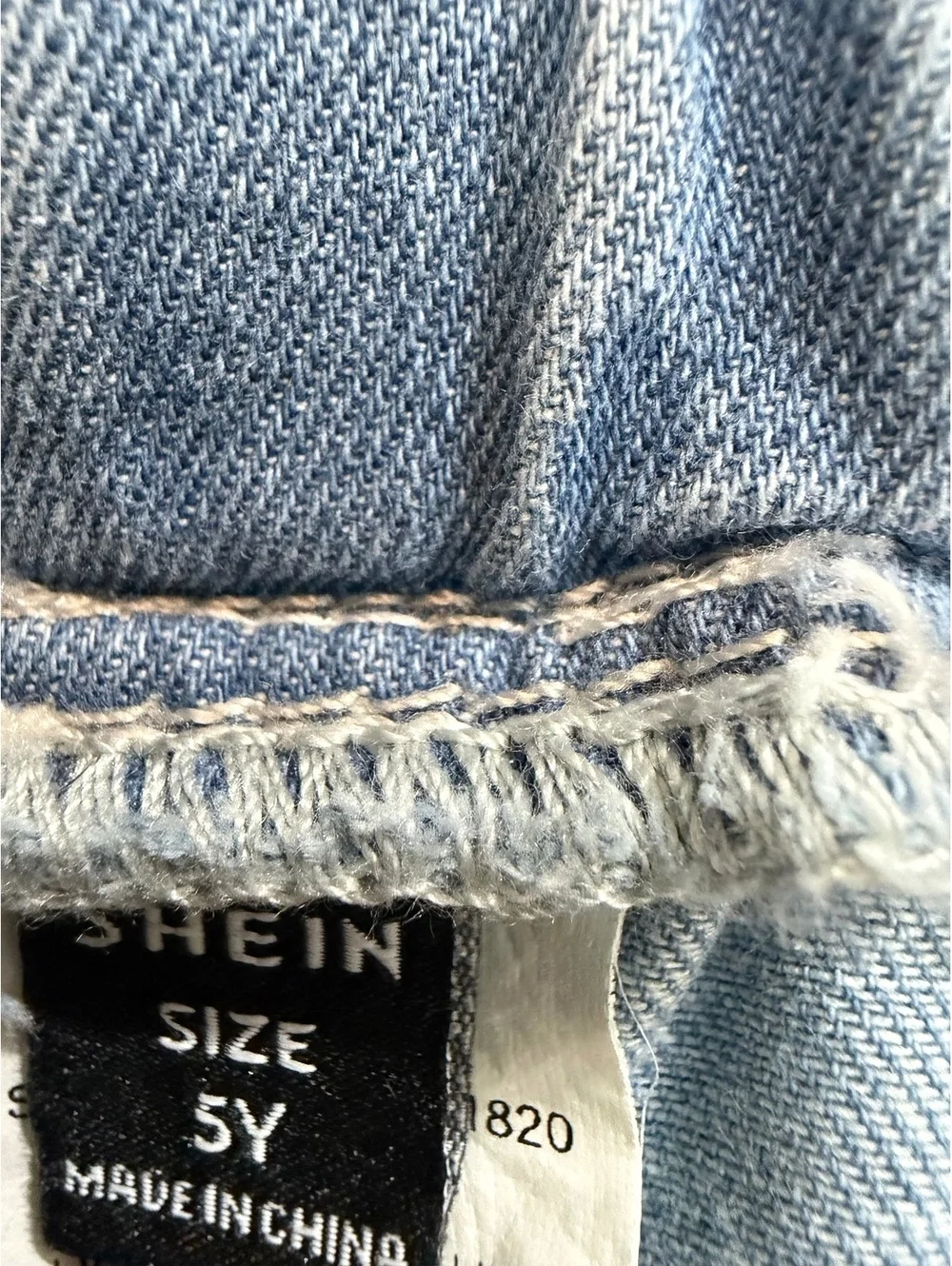 SHEIN kids light wash denim skirt